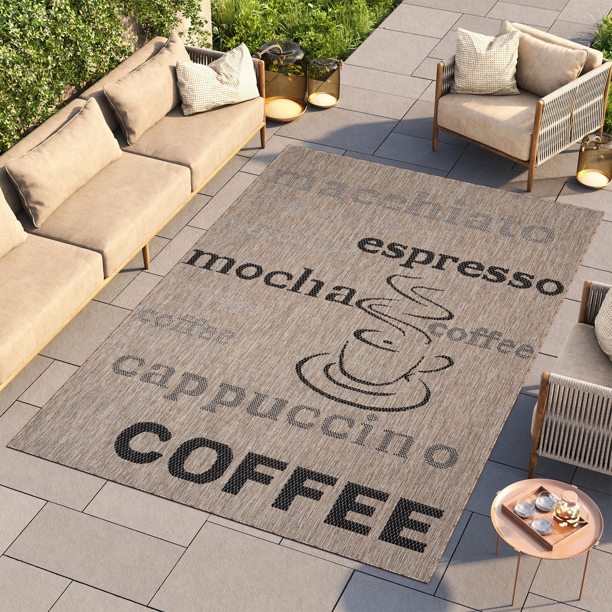 TEPPICH MELISSA Braun 160/230 cm - Braun, Kunststoff (160/230cm) - Tapiso