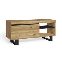 LOWBOARD eiche, schwarz, 120/40/53cm - Eichefarben/Schwarz, Holzwerkstoff (120/53/40cm) - Skraut Home
