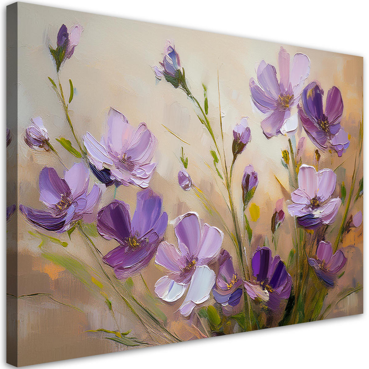 WANDBILD blumen lila pflanzen natur - Lila, Textil (60/40cm) - Feeby