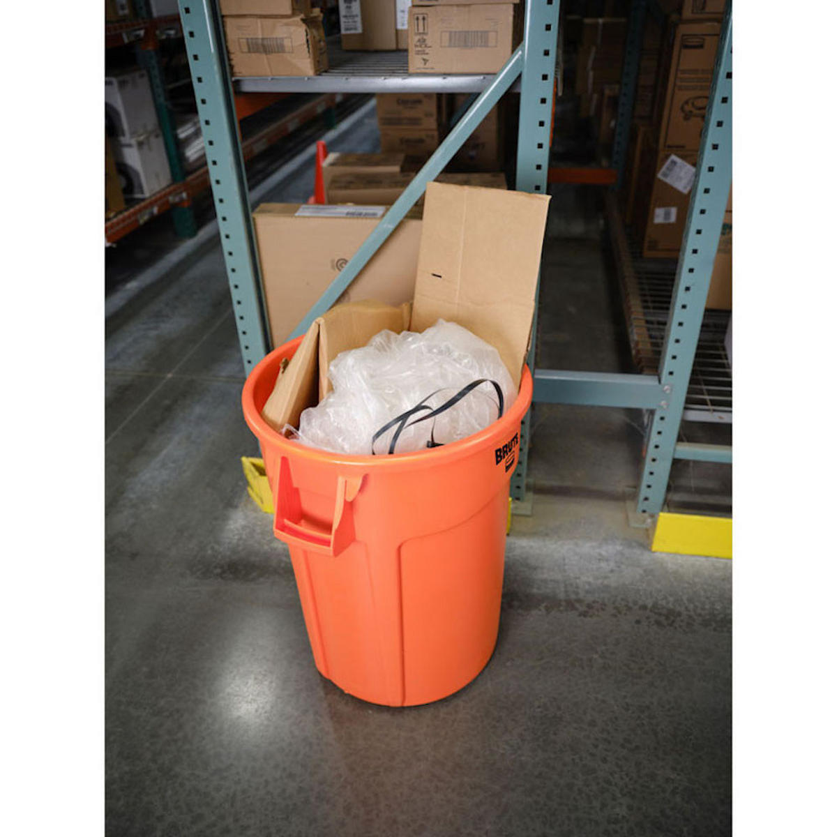 MÜLLEIMER 121,1 Liter 69,2x63,5x55,5 cm Kunststoff Orange - Orange, Metall (63.5/69.2/55.5cm) - PROREGAL