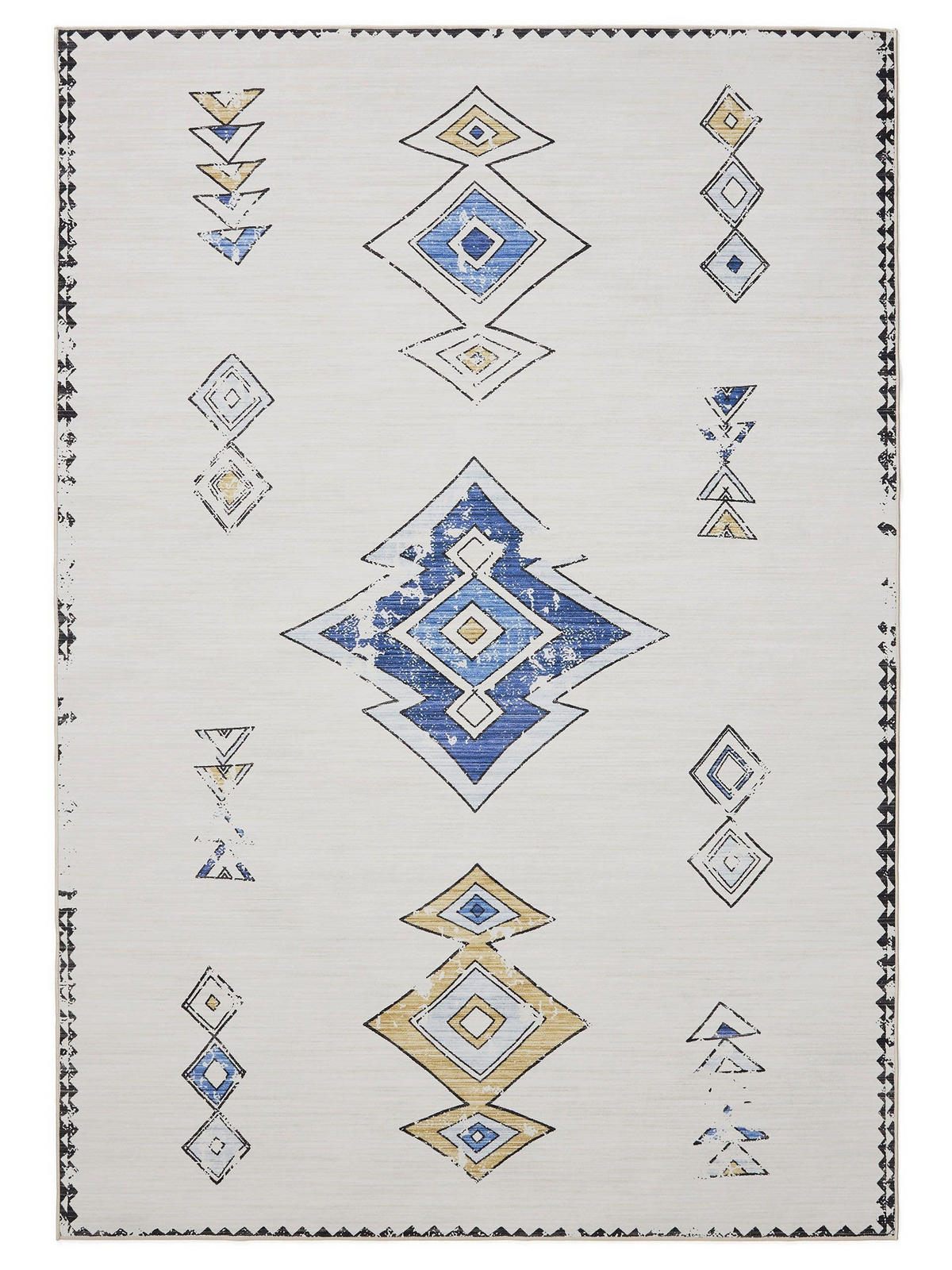 VINTAGE-TEPPICH George waschbar 60x120 cm - Beige/Multicolor, Kunststoff (60/120cm) - benuta