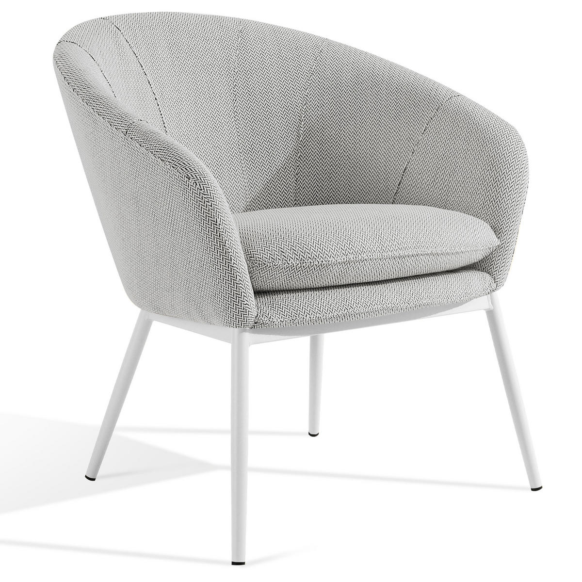 GARTENMÖBELSET SOLIS Gartenlounge-Set, hellgrau/weiß - Hellgrau, Textil/Metall - KONSIMO®