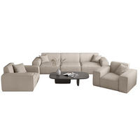 SOFASET Celes Premium 3-1-1 Stoff Scala - Beige, Holzwerkstoff/Textil (225/73/88cm) - Fun Möbel