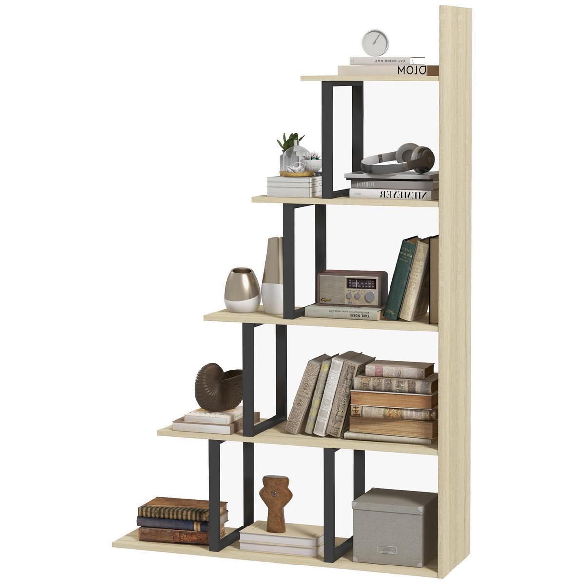 REGAL DE-15503 102/30/160 cm, 5-stufig Eiche - Eichefarben, Holzwerkstoff (102/160/30cm) - ComfortXL