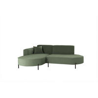 ECKSOFA L-Form Designer Modena Rein Stoff Quelle Grün Links - Grün, Holz/Textil (165/236cm) - Kaiser Möbel