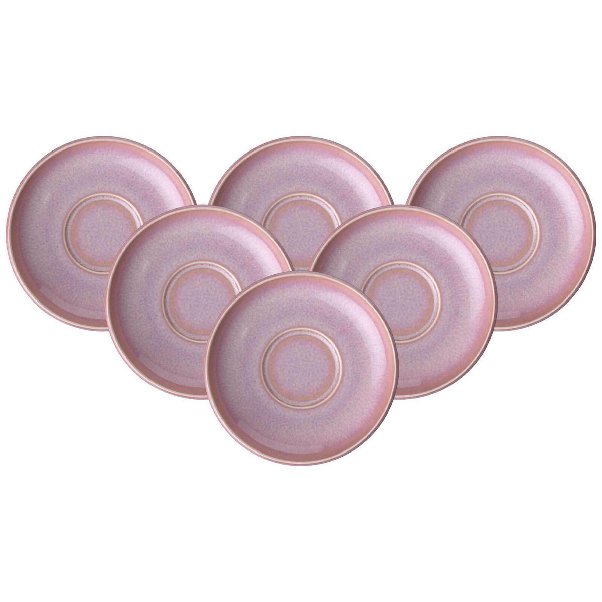 ESPRESSOUNTERTASSEN Perlemor Coral rosa ø 12 cm 6er Set - Rosa, Keramik (12cm) - like.Villeroy & Boch