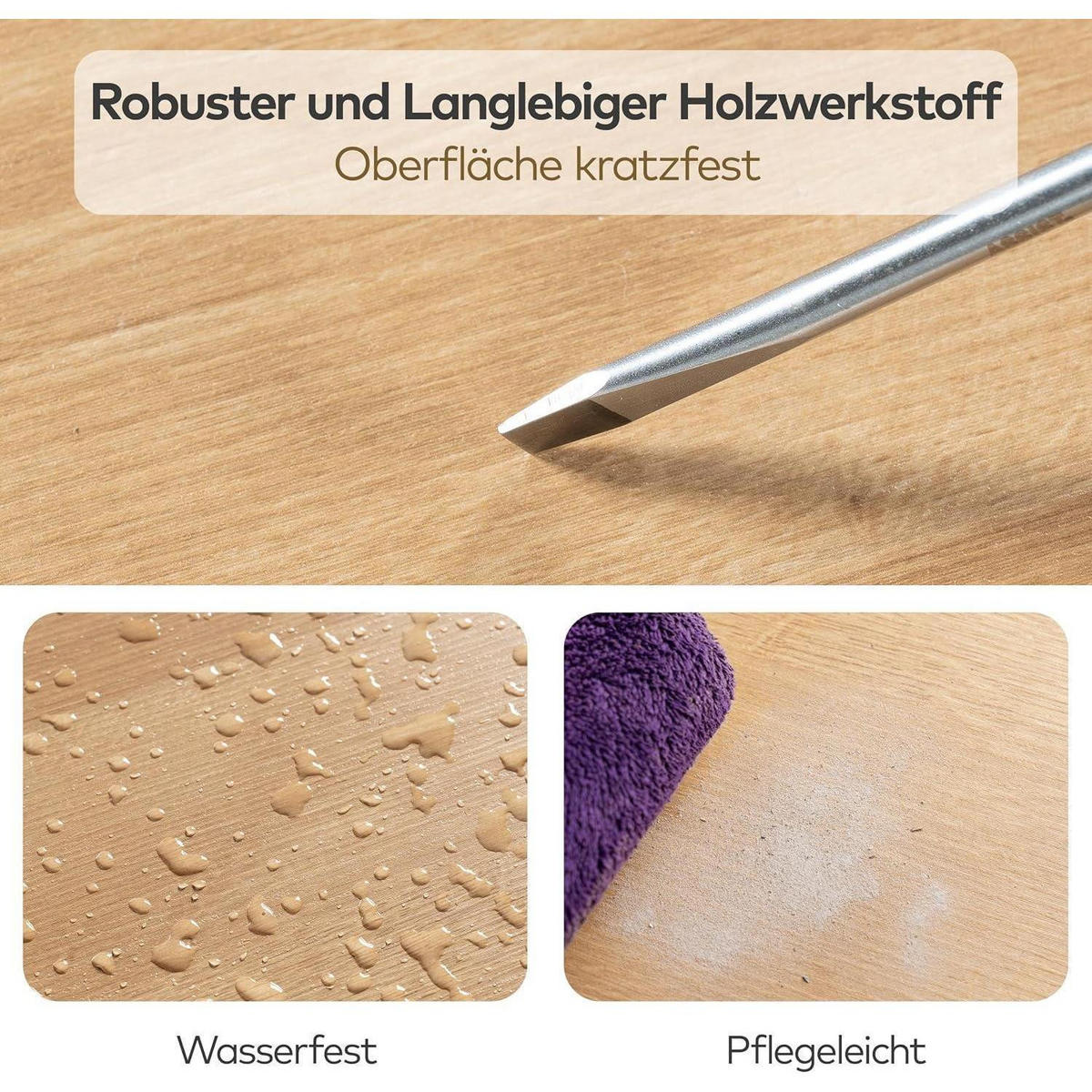 BÜCHERREGAL Würfelregal Naturholz 8 Fächer 91,2 x 91,4 x 24 cm - Braun, Holzwerkstoff (91.4/91.2/24cm)