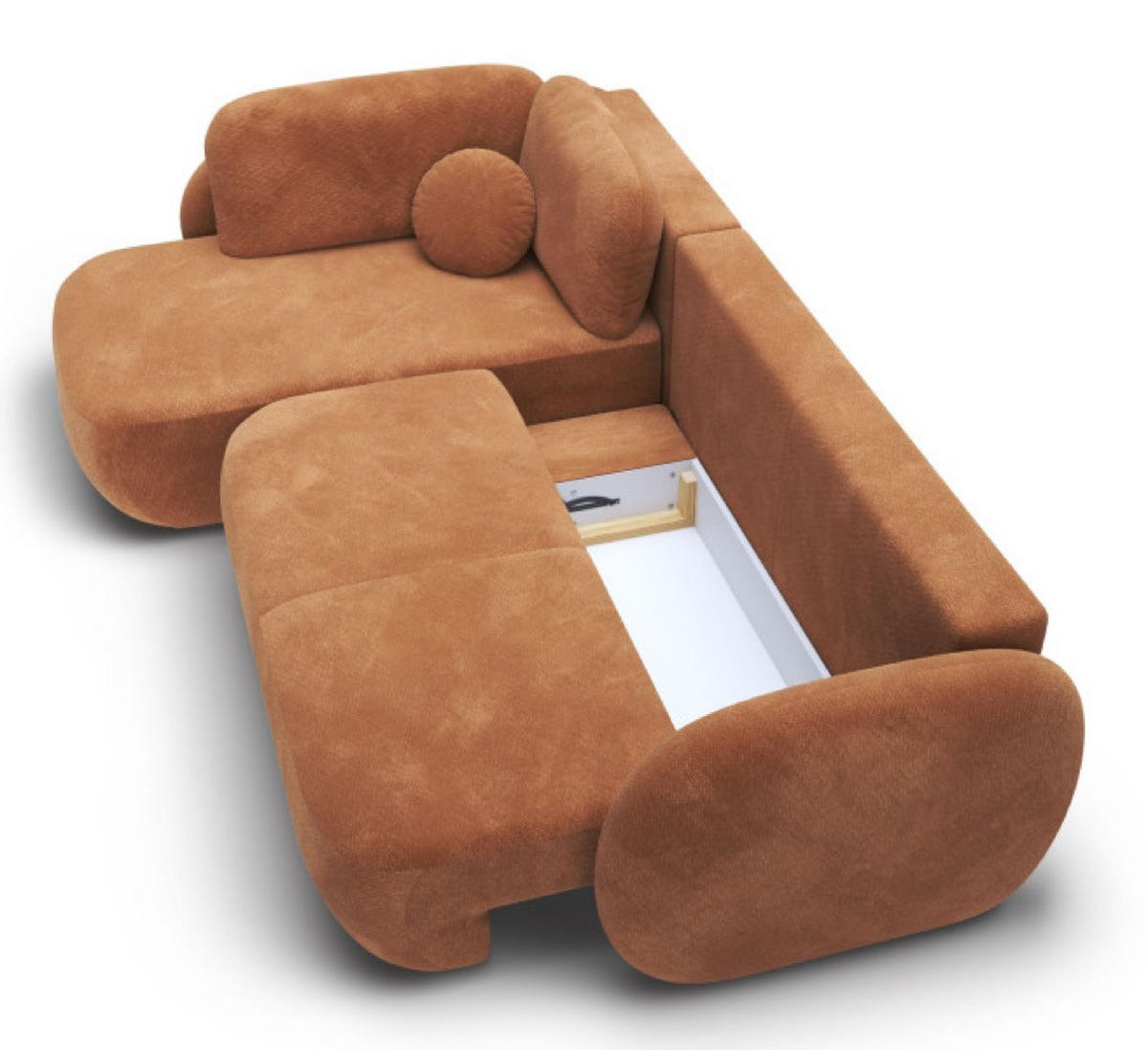 ECKSOFA Orange OLIVIO II Ausziehbar Links - Orange, Textil (289/190cm) - Sepro Meble