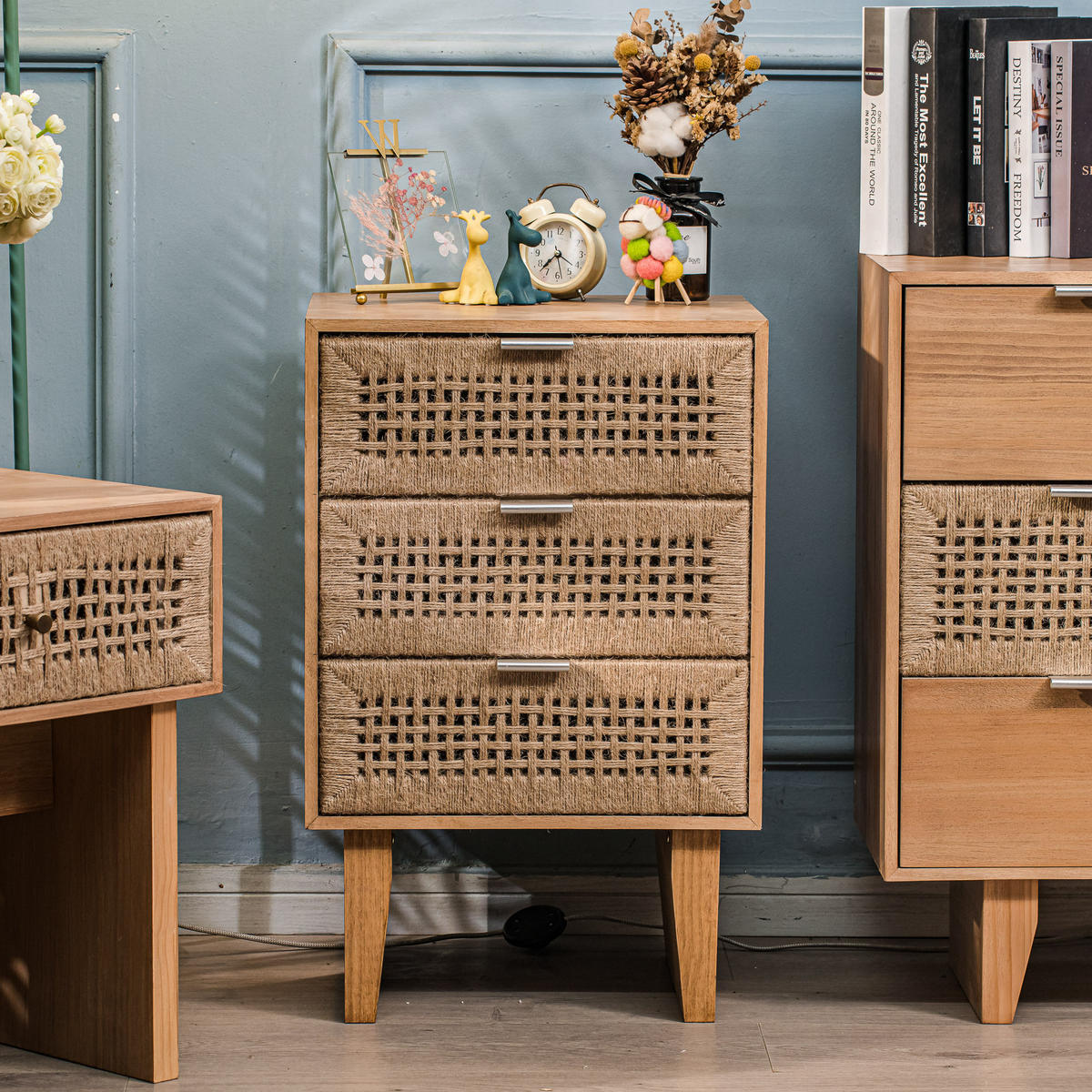 NACHTTISCH Rechteckig Braun 45 x 36 x 71 cm - Braun, Holz (45/71/36cm) - Nordlys