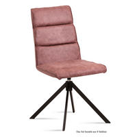 ESSZIMMERSTUHL drehbar (8er-Set) Deedea 47x92x60 Schwarz/Rosewood - Dunkelrosa/Schwarz, Kunststoff (60/92/47cm) - 58aufmkessel