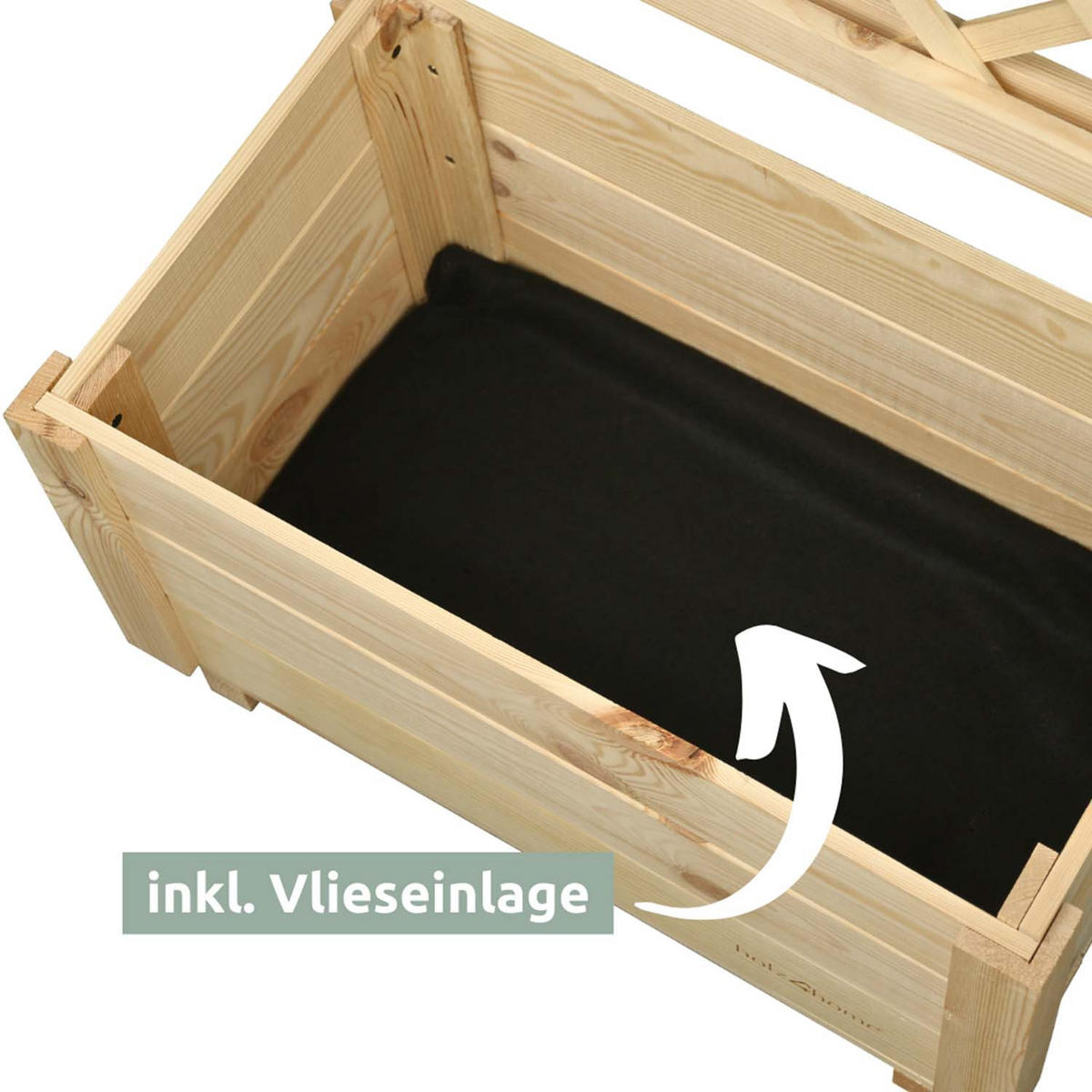 PFLANZKASTEN mit Rankgitter - Kiefer - 58 x 34 x 104cm - Naturfarben, Holz (58/104/34cm) - holz4home