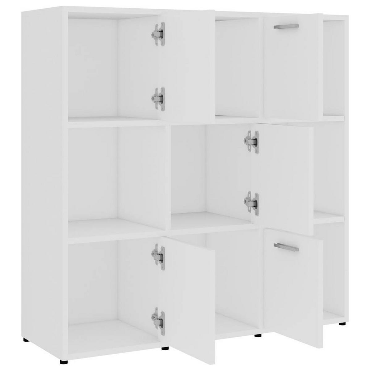 BÜCHERREGAL Weiss 90/30/90 Cm Holzwerkstoff - Weiß, Holzwerkstoff (30/90/90cm) - vidaXL