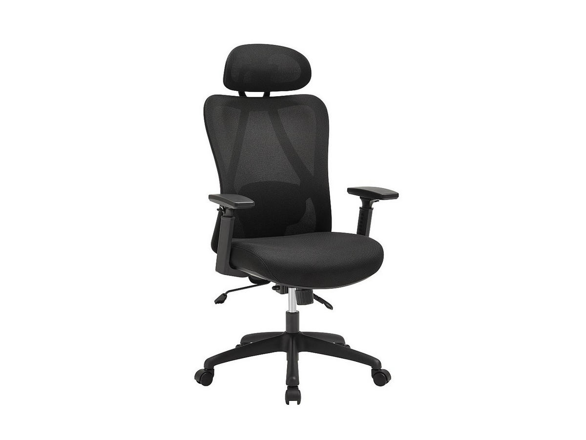 BÜROSESSEL - 63 x 67 - stoff - schwarz Sorlita - Schwarz, Textil (63/121/67cm) - Vente-Unique