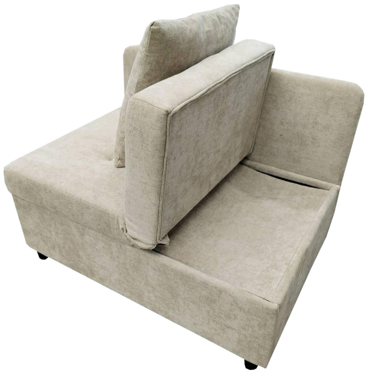 SCHLAFSOFA 3-in-1 Leinenstoff mit 5-fach verstellbarer Rückenlehne Beige 177/68/65 cm - Beige, Textil (68/65/177cm) - Redom
