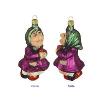 CHRISTBAUMSCHMUCK Hexe auf Besen lila 13 cm - Multicolor, Metall (0.1/13/0.1cm)