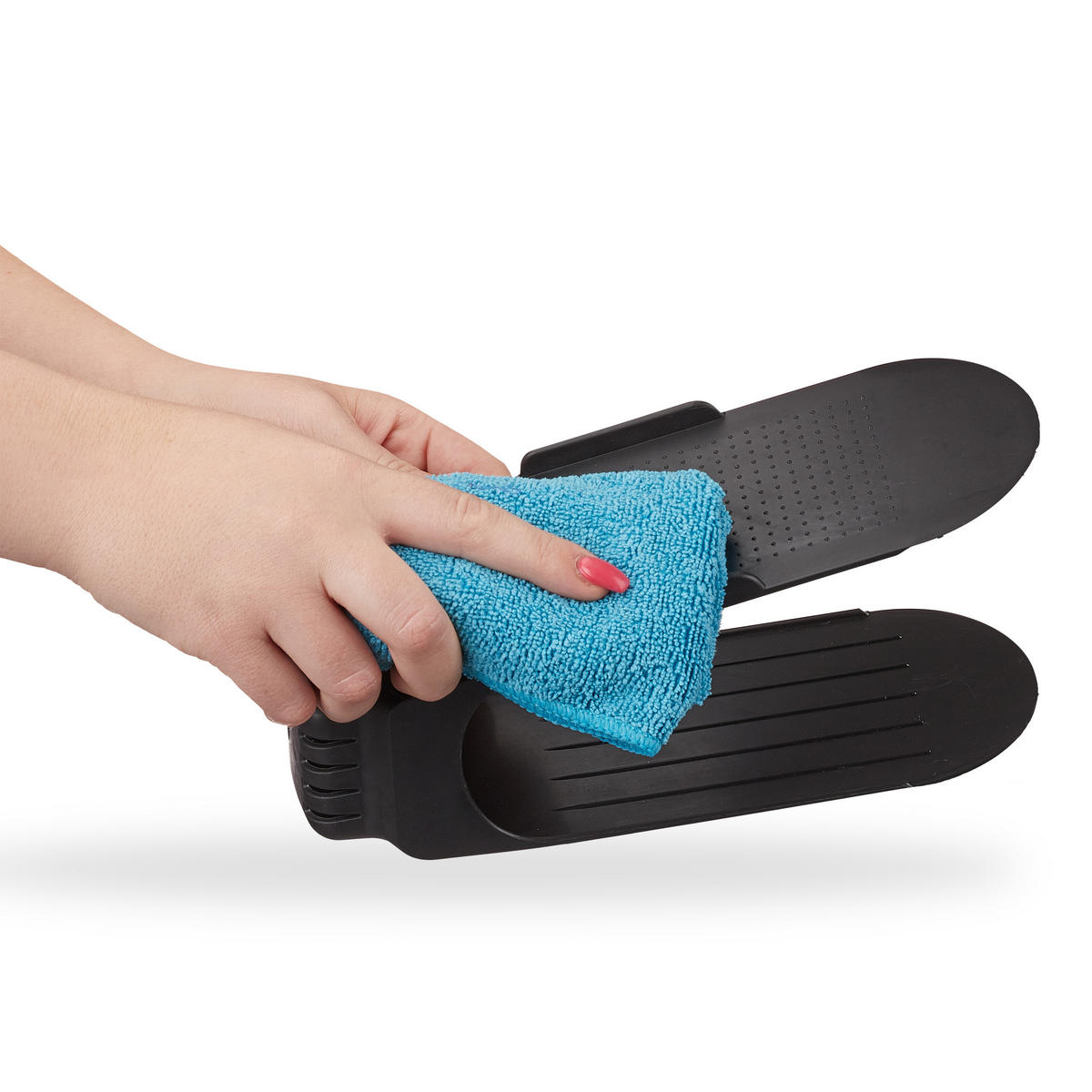 12XSTOJANY na obuv - čierna, plast (10/12/27cm) - Relaxdays