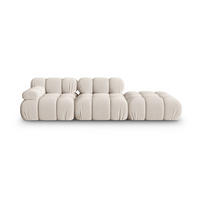 SOFA modular rechts Bellis aus 3D-Stoff leichtes beige 4 Sitzplätze - Creme, Textil (282/70/94cm) - Micadoni