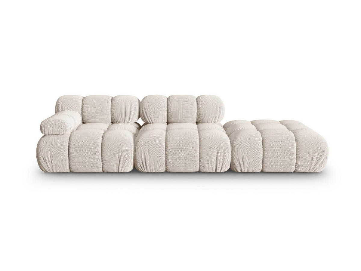 SOFA modular rechts Bellis aus 3D-Stoff leichtes beige 4 Sitzplätze - Creme, Textil (282/70/94cm) - Micadoni