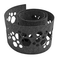 SICHTSCHUTZSTREIFEN Design Vlies Dekor Hexagon Einzelstreifen Anthrazitgrau 2,55m - Anthrazit, Kunststoff (260/19cm) - ZAUN|ZU