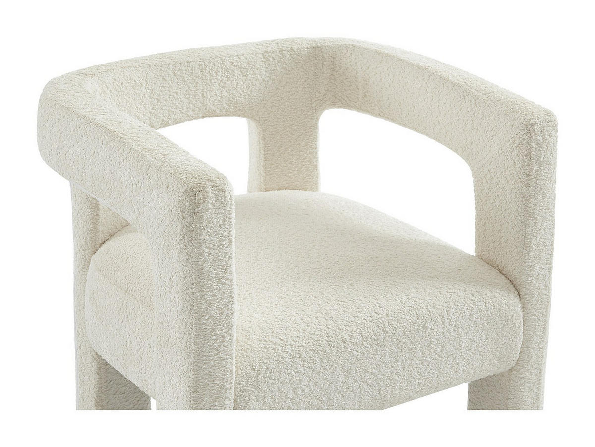 STUHL - 65cm x 59cm - Polyester - weiß - SOFANA - Weiß, Textil (65/70/59cm) - Vente-Unique