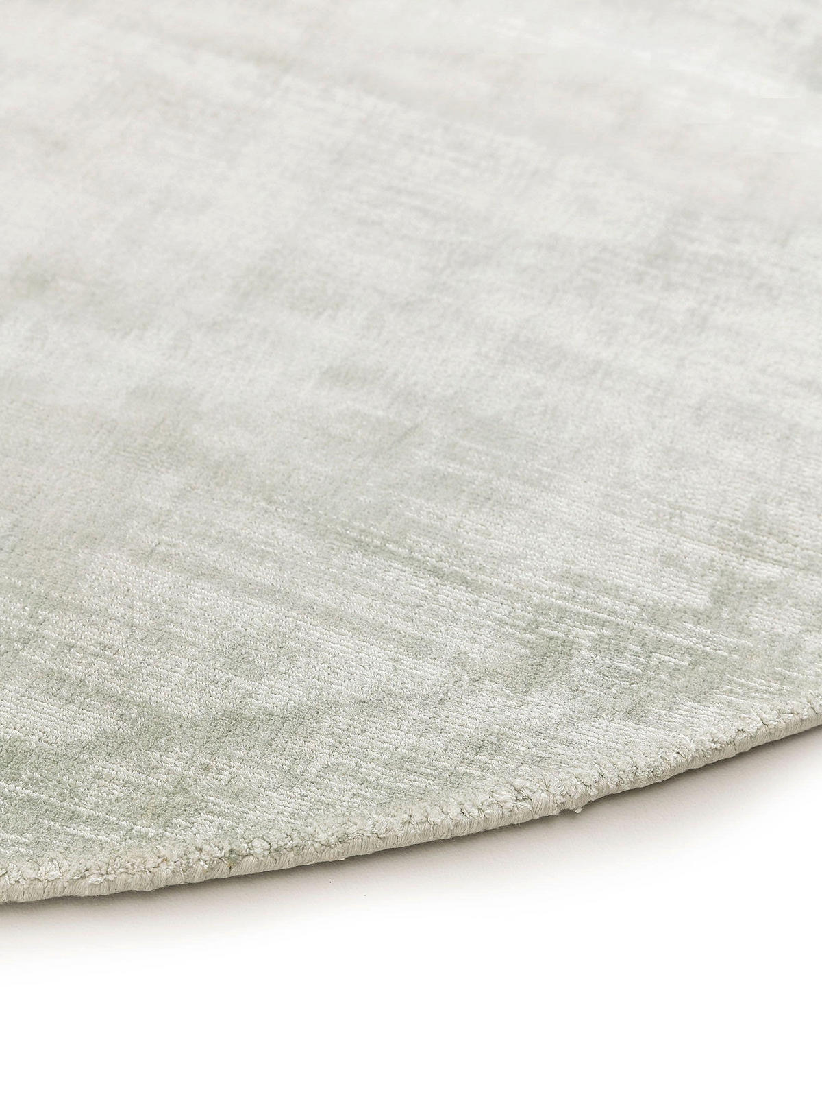 VISKOSETEPPICH rund Nova Mint ø 120 cm rund - Mintgrün, Textil (120/120cm) - benuta Pure