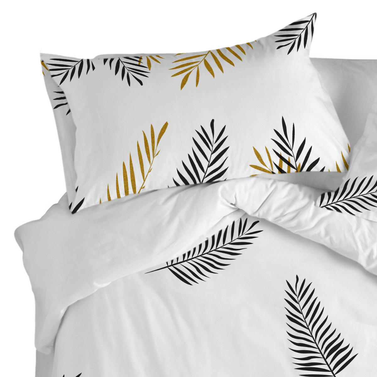 KISSENBEZUG foliage 80x80 cm mehrfarbig - Multicolor, Textil (80/80cm) - Happy Friday