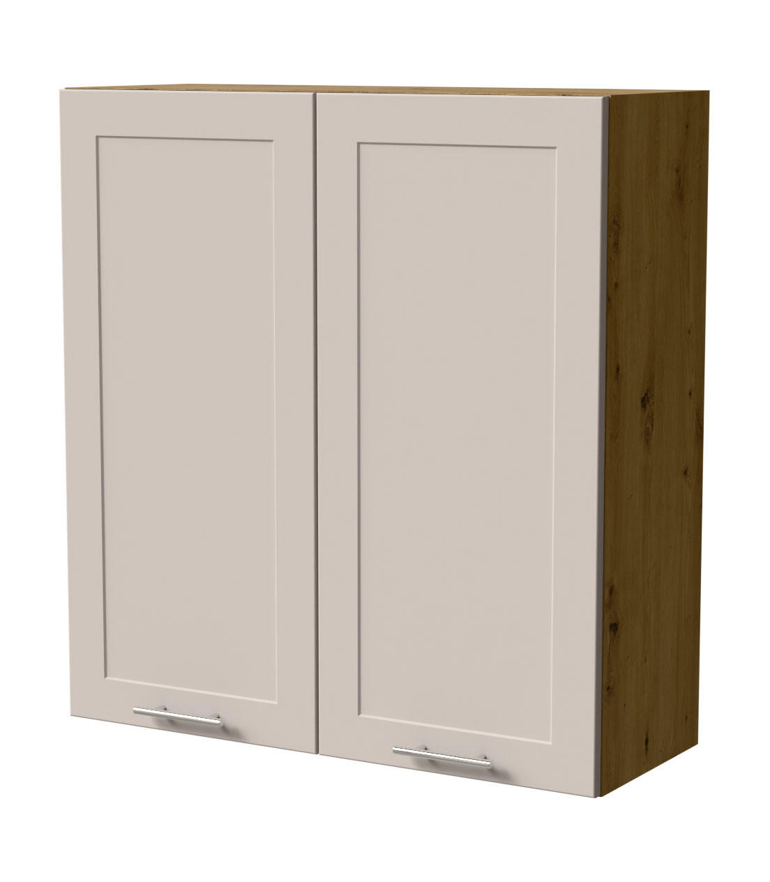 HÄNGESCHRANK Oslo W4/90 Eiche Artisan / Kaschmir Matt 90 / 32,5 / 96cm - Kaschmir/Eiche Artisan, Holz/Holzwerkstoff (90/96/32.5cm) - Feldmann-Wohnen