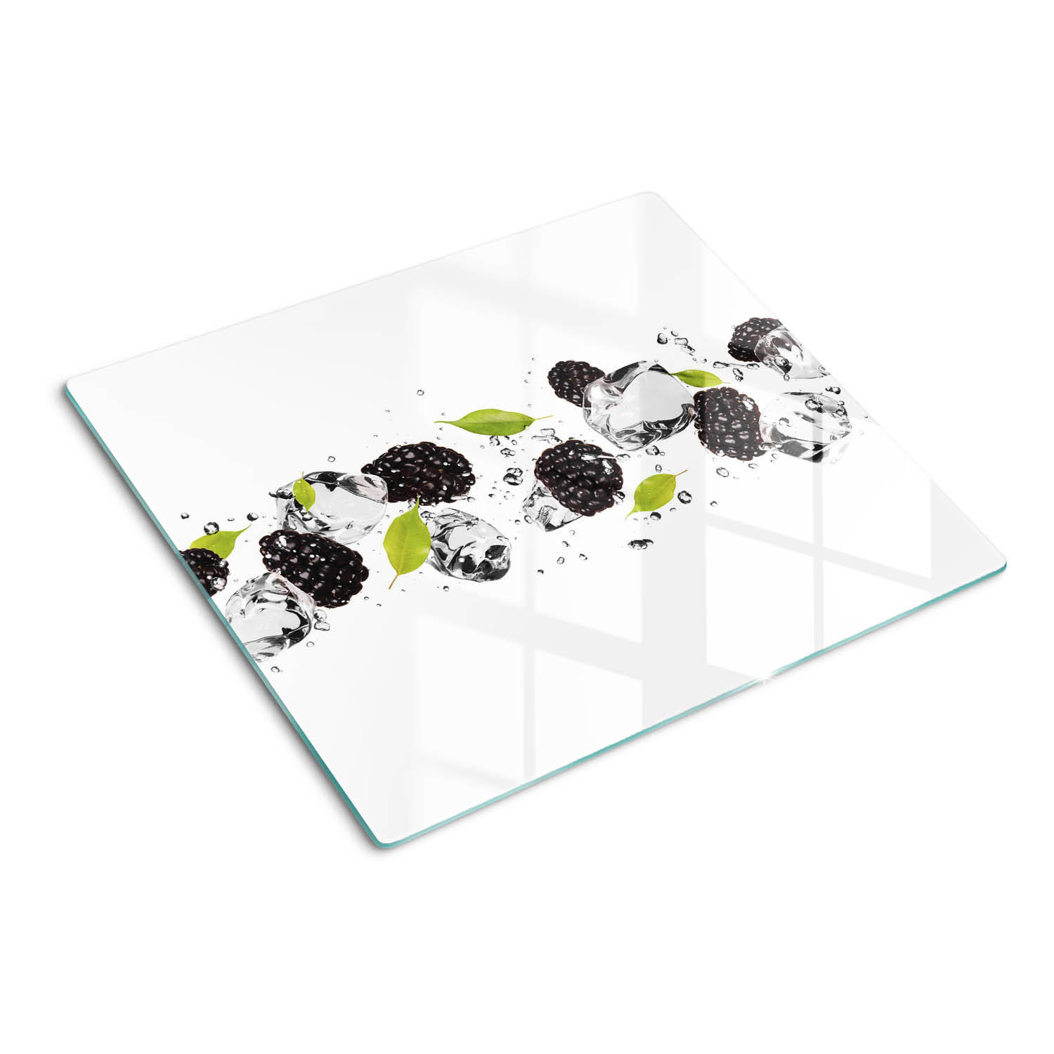 GLASPLATTE 60x52 cm Kirschwasser - Schwarz, Glas (60/0.4/52cm) - TULUP