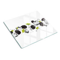 GLASPLATTE 60x52 cm Kirschwasser - Schwarz, Glas (60/0.4/52cm) - TULUP