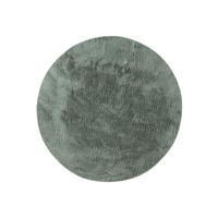 KUNSTFELLTEPPICH Furry Grün ø 120 cm rund - Grün, Kunststoff (120/120cm) - benuta