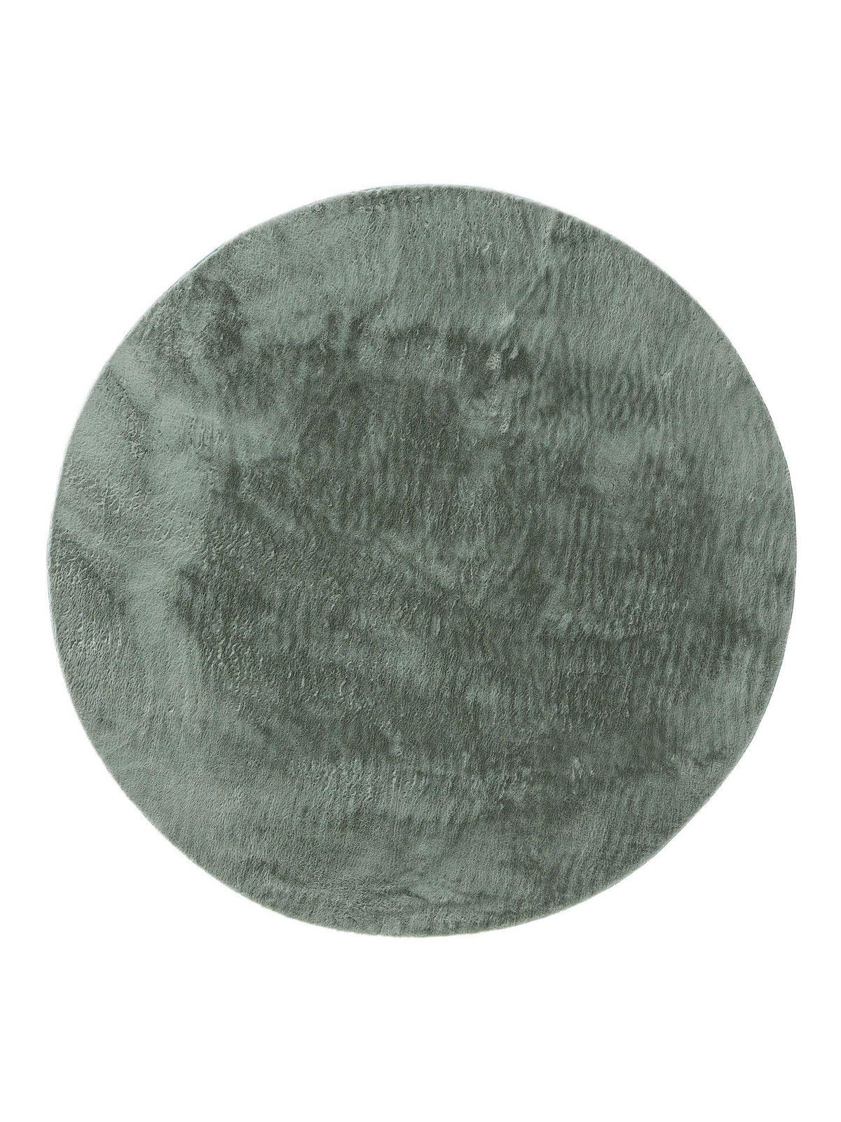 KUNSTFELLTEPPICH Furry Grün ø 120 cm rund - Grün, Kunststoff (120/120cm) - benuta