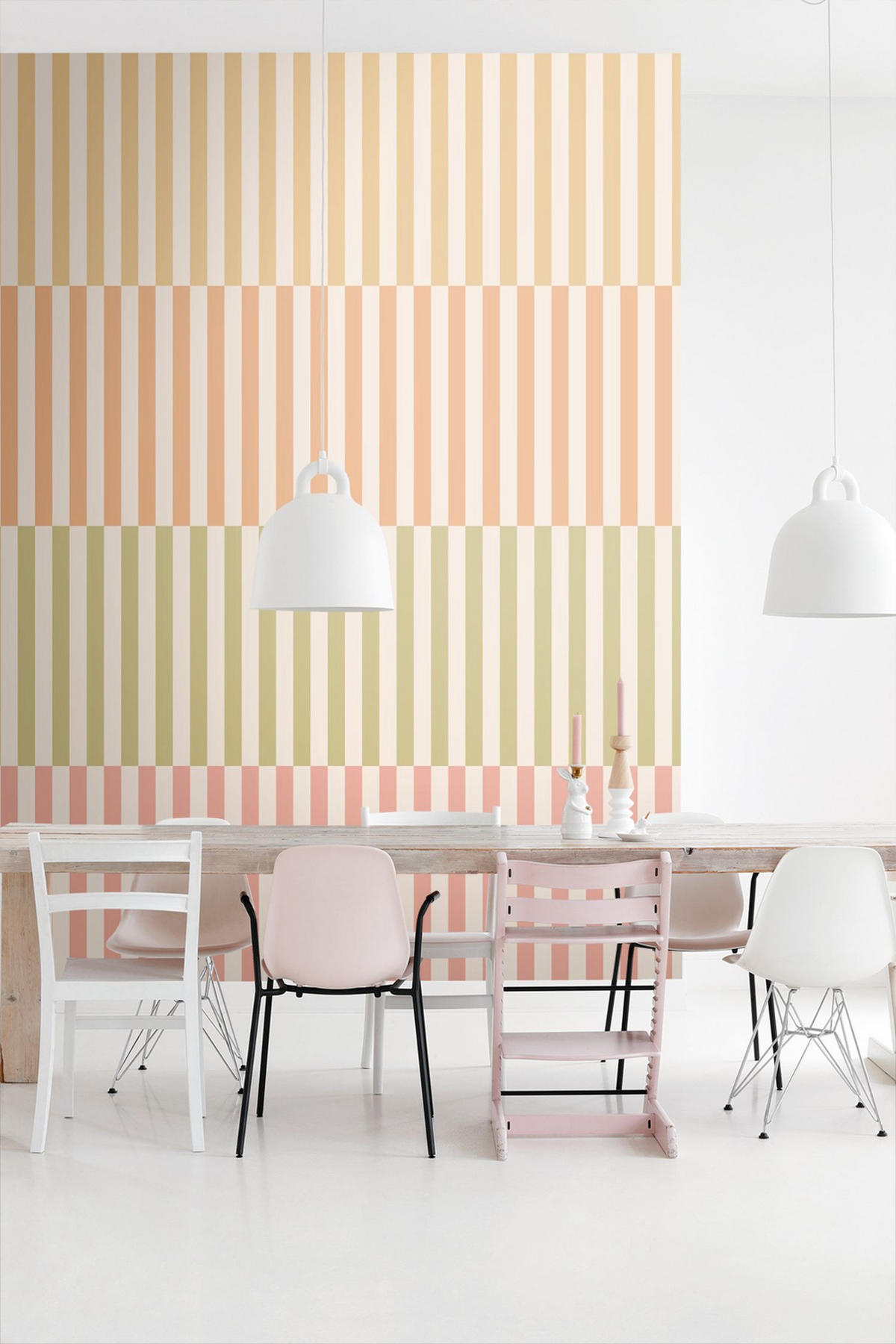 FOTOTAPETE Streifen 2.5 x 2.79 m - Multicolor, Papier (250/279cm) - ESTAhome
