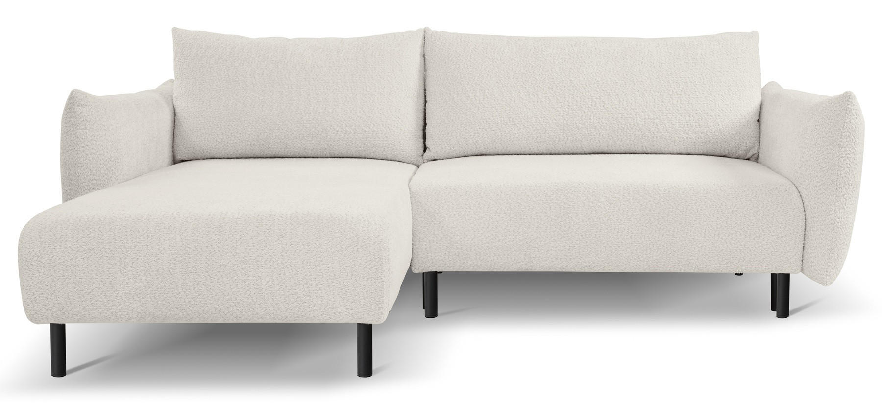 ECKSOFA Creme DELI Mit Schlaffunktion Auf Füßen Links - Beige, Textil (257/171cm) - Sepro Meble