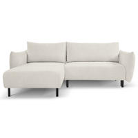 ECKSOFA Creme DELI Mit Schlaffunktion Auf Füßen Links - Beige, Textil (257/171cm) - Sepro Meble