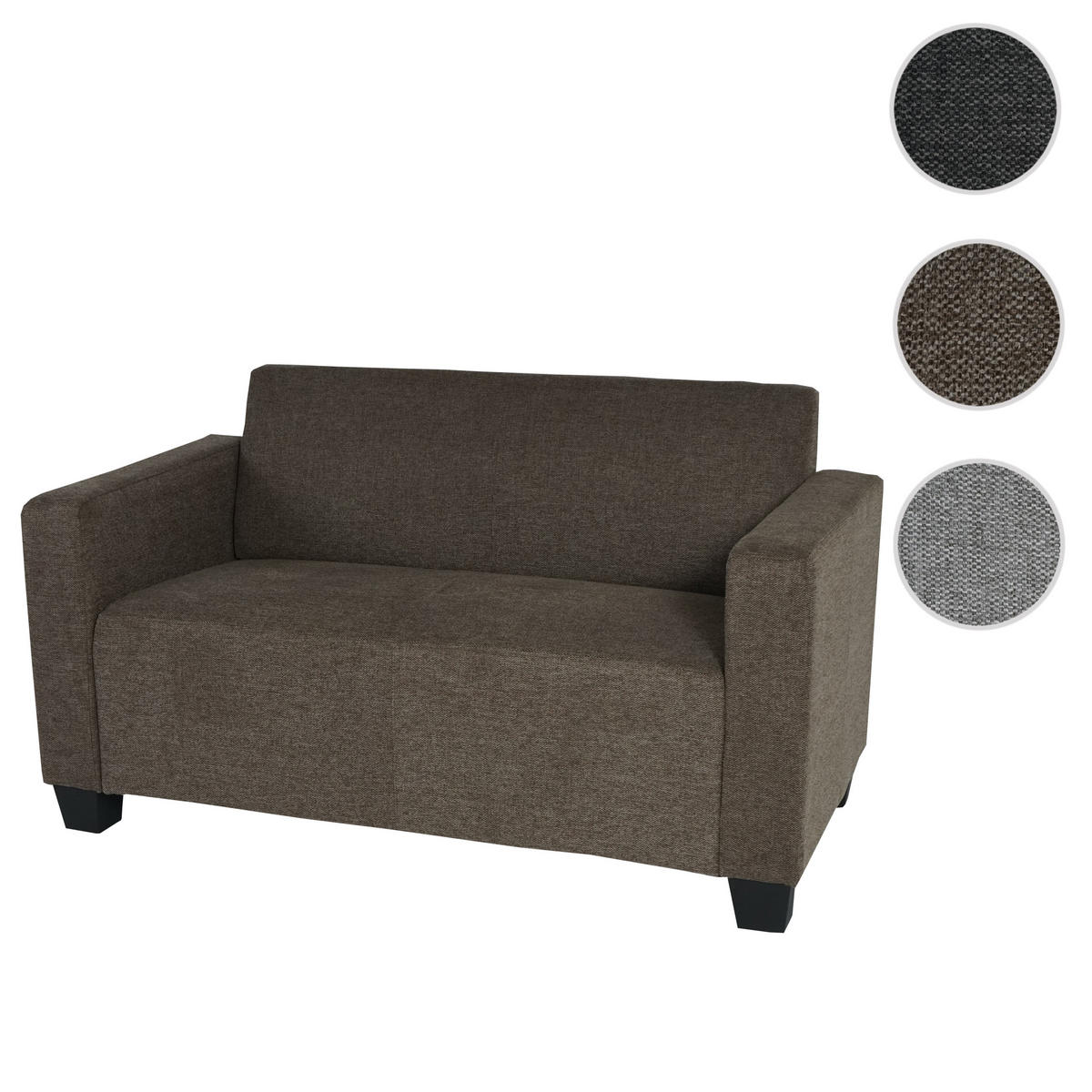 2-SITZER SOFA COUCH LOUNGESOFA Braun - Braun, Textil (136/76/72cm) - MCW