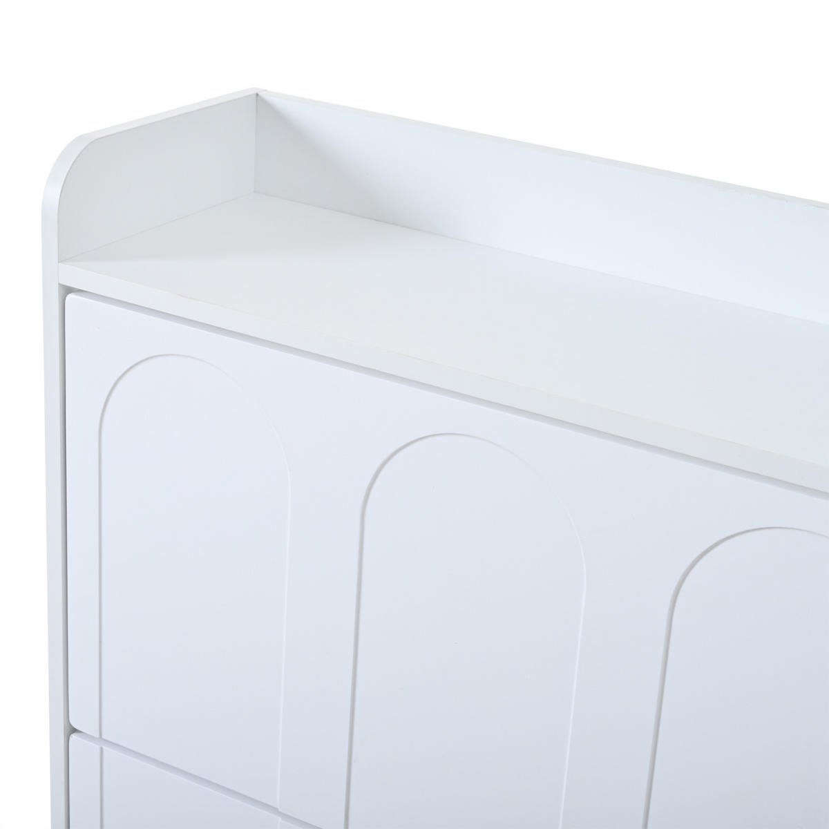 SCHUHSCHRANK aus MDF 70x25x120cm in Weiß mit 6 Fächern - Weiß, Holzwerkstoff (70/102/25cm) - Modfu