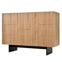 SIDEBOARD Naturholzoptik Schwarz 105/33,5/76 cm - Naturfarben, Naturmaterialien (105/76/33.5cm) - PANGIVO