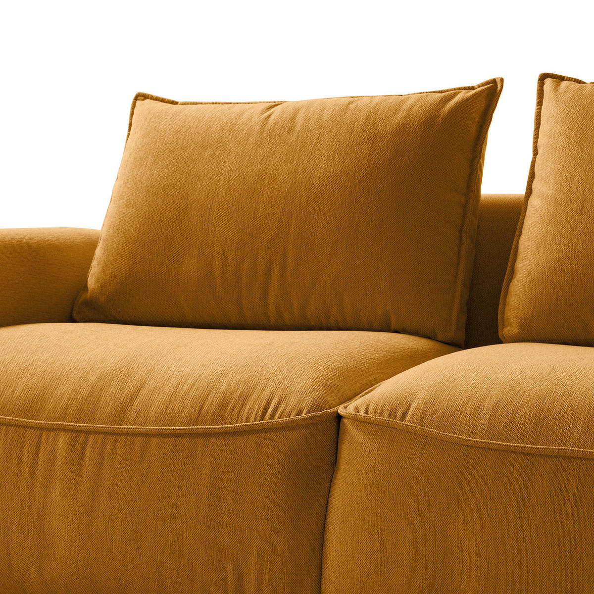 2,5-SITZER SOFA - modular - Gelb/Schwarz, Kunststoff/Textil (184/82/99cm) - home24