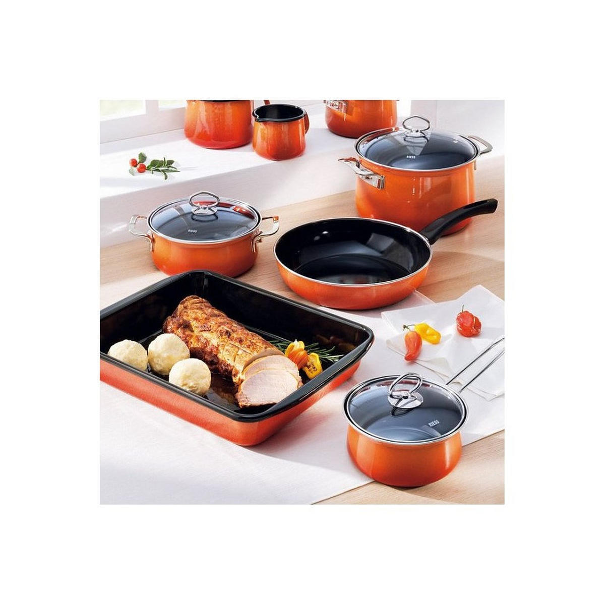 TOPF Rot 16/16/8 cm r0655034 - Rot, Metall (16cm) - Riess