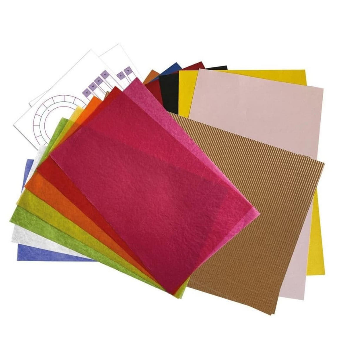 BASTELSET Laternen, 25-teilig, für Sankt Martin - Multicolor, Papier (20/20/20cm) - HappyPeople