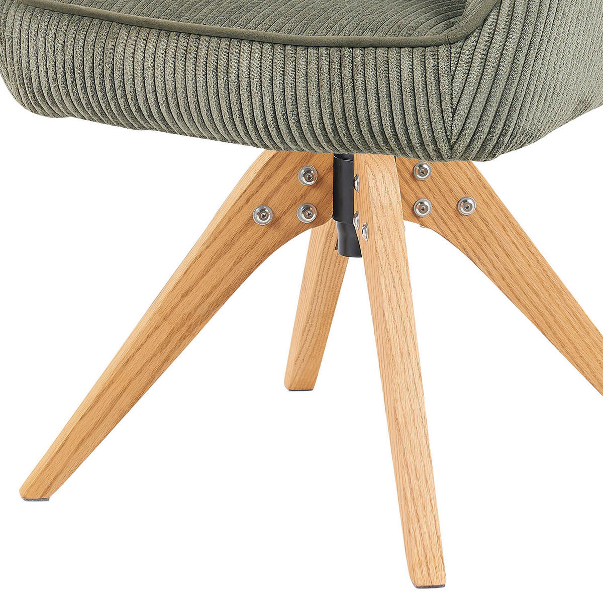 ARMLEHNSTUHL Mika-Finn 2er-Set - Honigeiche/Grün, Eichenholz/Holz (60/82/61cm) - DUBI Möbel