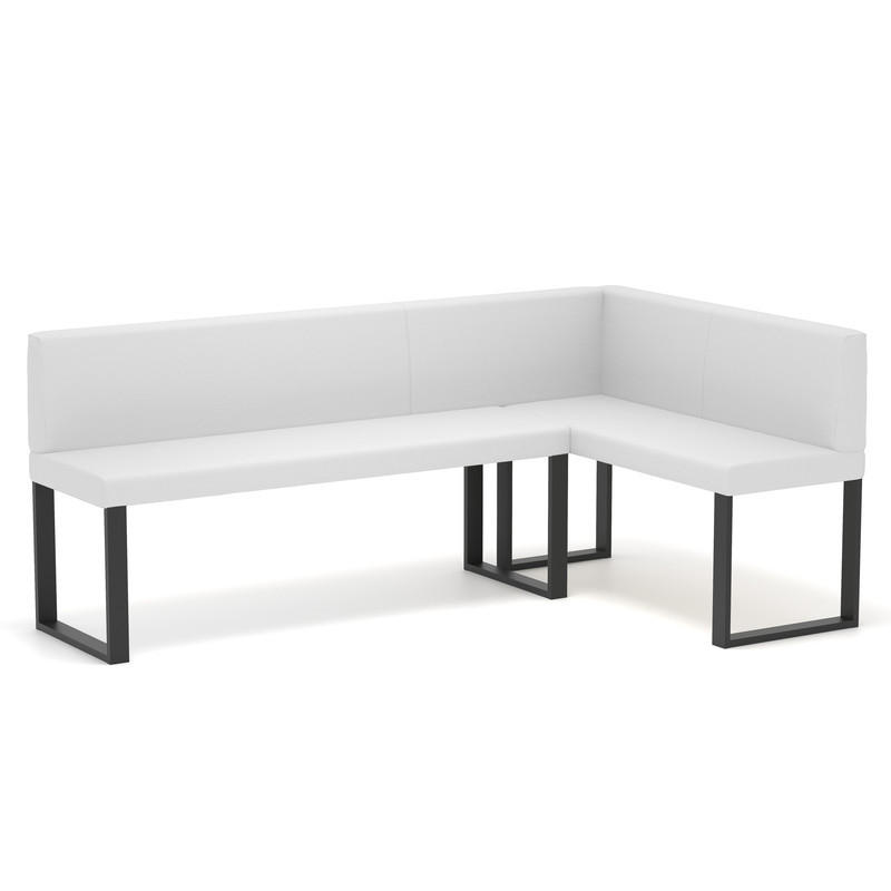 ECKBANK rechts SANA U Kunstleder glatt, 142/196 cm Weiß - Weiß, Kunststoff/Textil (142/196cm) - Idohome