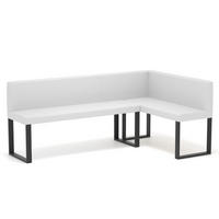 ECKBANK rechts SANA U Kunstleder glatt, 142/196 cm Weiß - Weiß, Kunststoff/Textil (142/196cm) - Idohome
