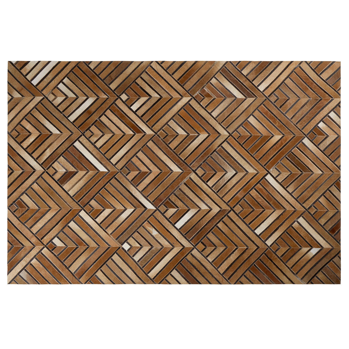 KURZFLOR-TEPPICH Tekir 200/140 cm - Braun, Fell (140/200cm) - Beliani