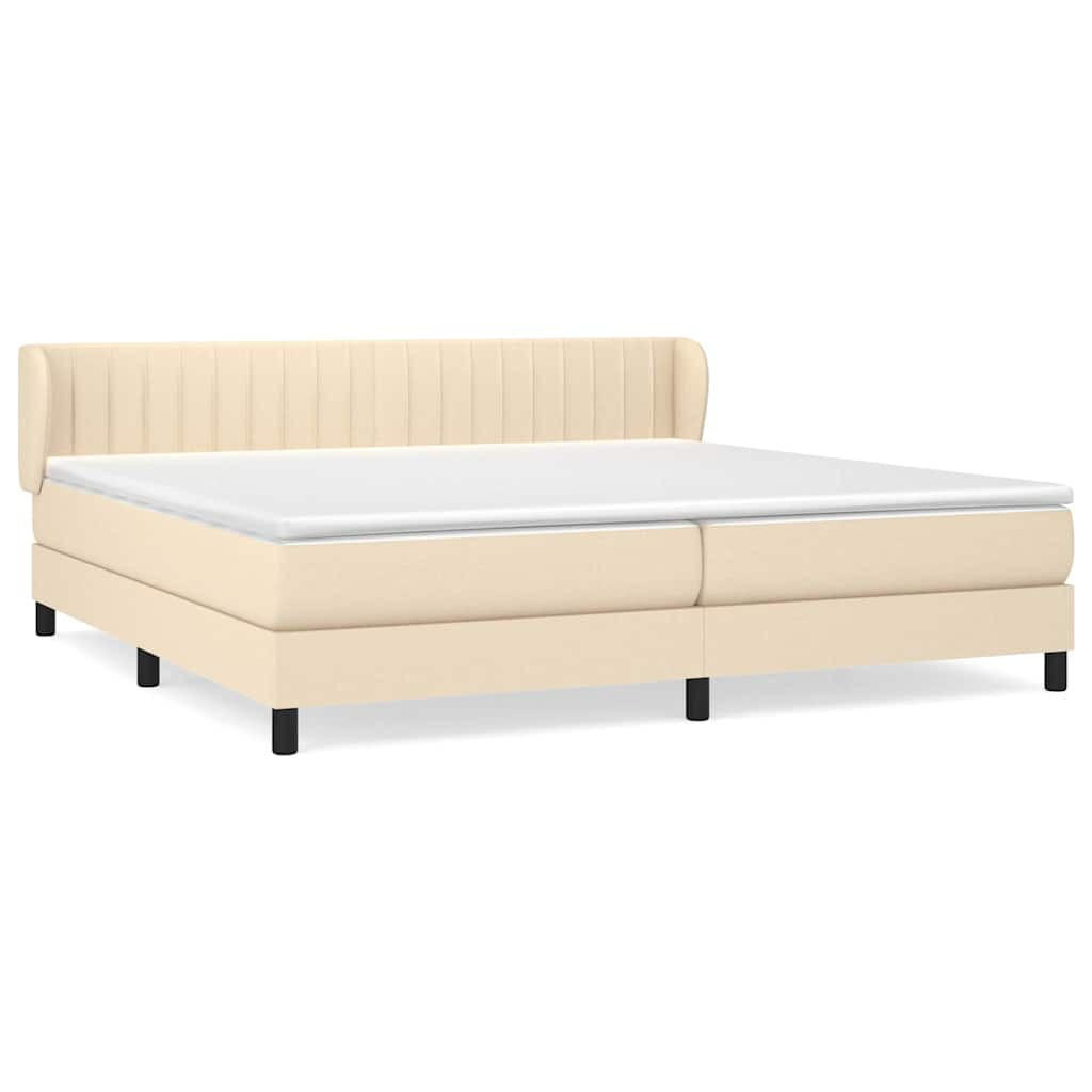 BOXSPRINGBETT 200/200 Cm Creme Gewebe - Creme, Textil (203/203cm) - vidaXL