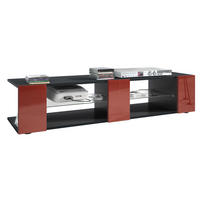 LOWBOARD Movie Fronten in Bordeaux Hochglanz - Bordeaux, Holzwerkstoff (135/30/39cm) - Vladon