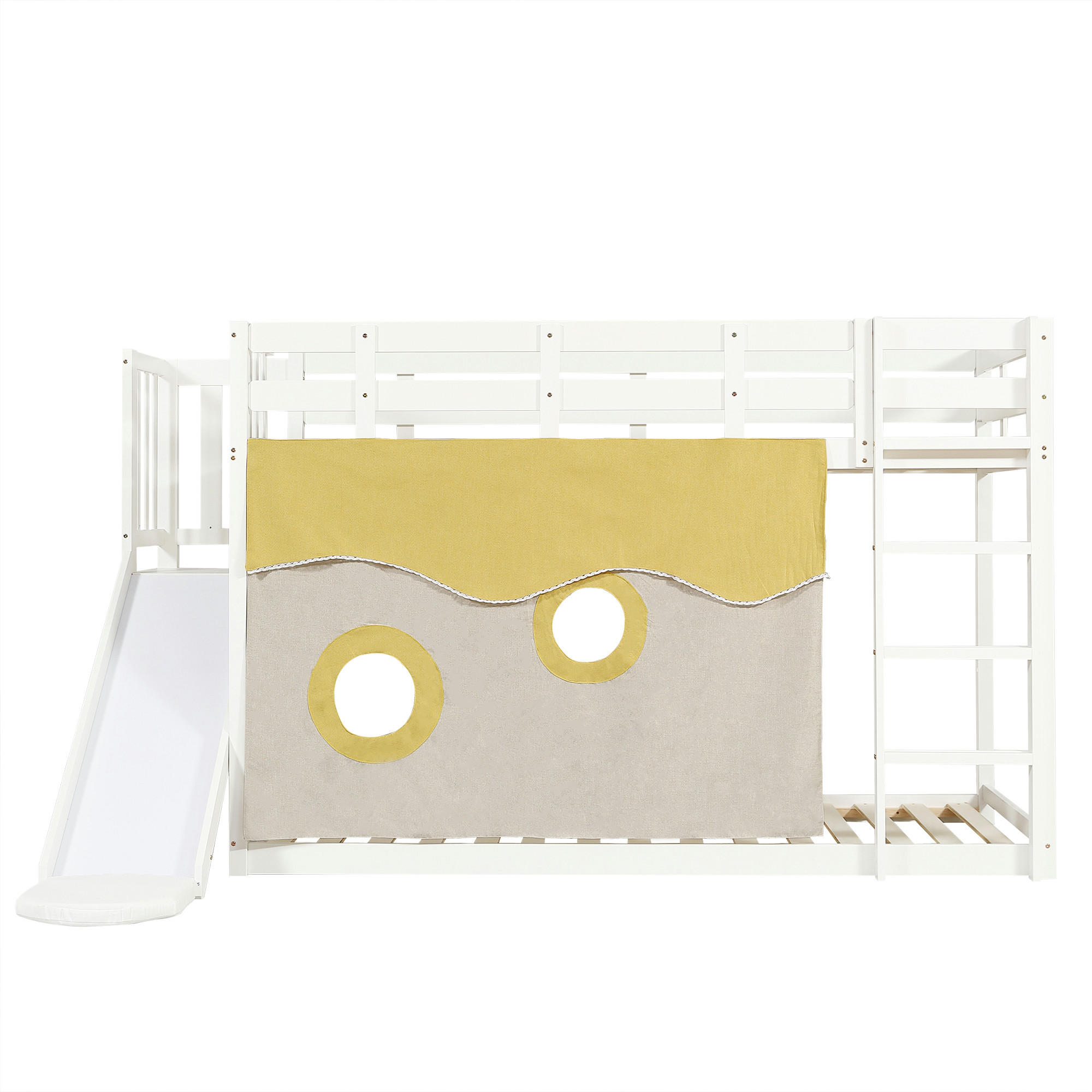 ETAGENBETT MDF Kiefer 90/200 cm Weiß - Weiß, Holz - Raumix