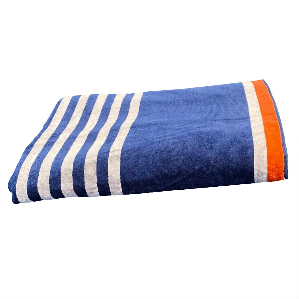 STRANDTUCH Frottee Velours Jacquard Cliffe 140x180 400g/m² - Blau, Textil (140/180cm) - LE COMPTOIR DE LA PLAGE