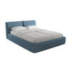 POLSTERBETT mit Bettkasten und Lattenrost 180x228 Blau - Blau/Blaugrau, Kunststoff/Textil (160/200cm) - Makamii