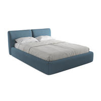 POLSTERBETT mit Bettkasten und Lattenrost 180x228 Blau - Blau/Blaugrau, Kunststoff/Textil (160/200cm) - Makamii